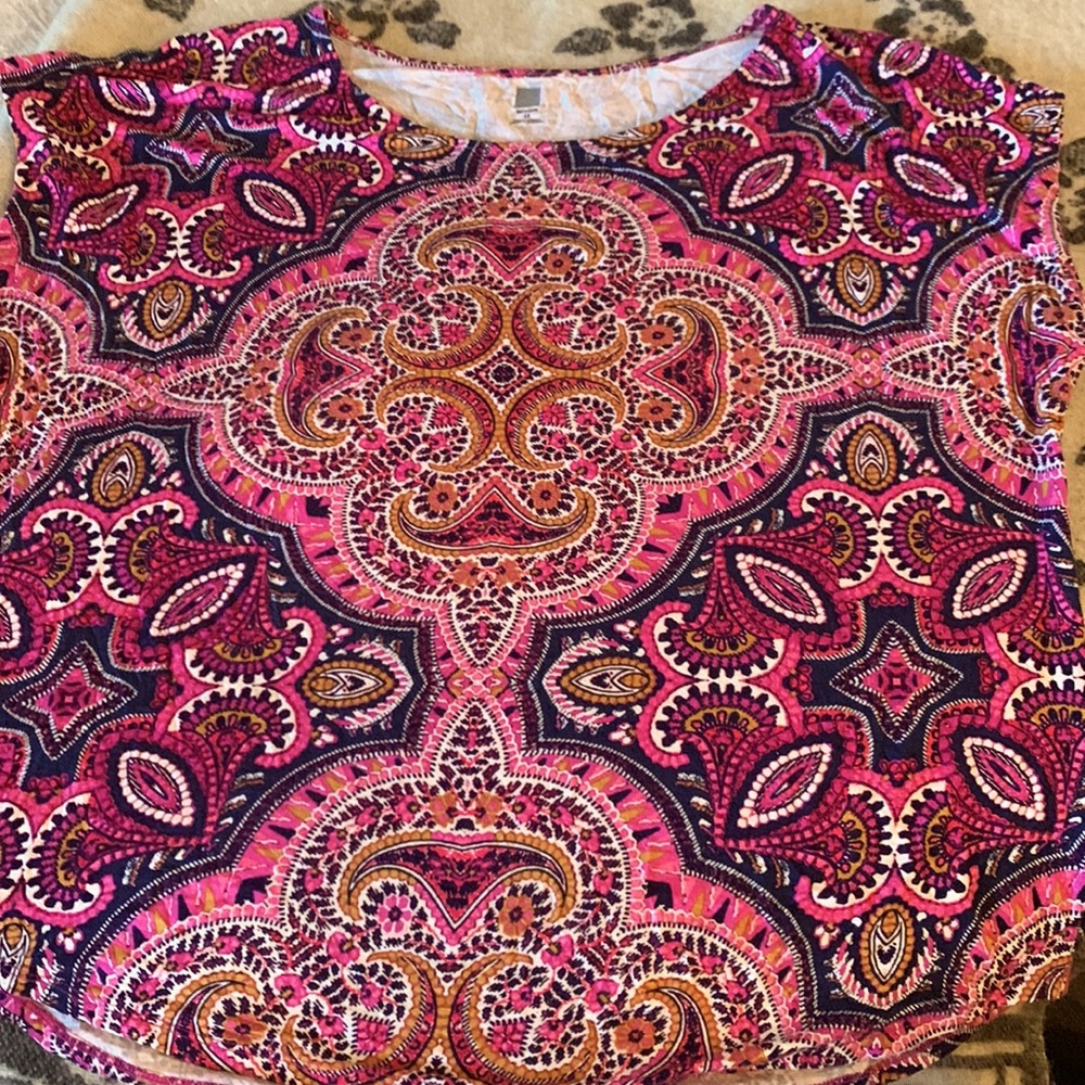 Curved Hem Boho Tee
